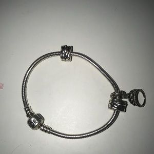 Silver pandora bracelet